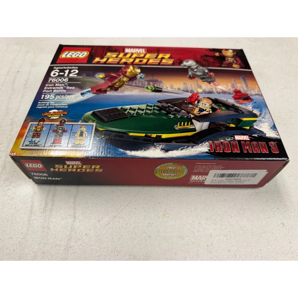 LEGO Marvel: Iron Man: Extremis Sea Port Battle (76006) 195Pcs New Sealed - Picture 2 of 10